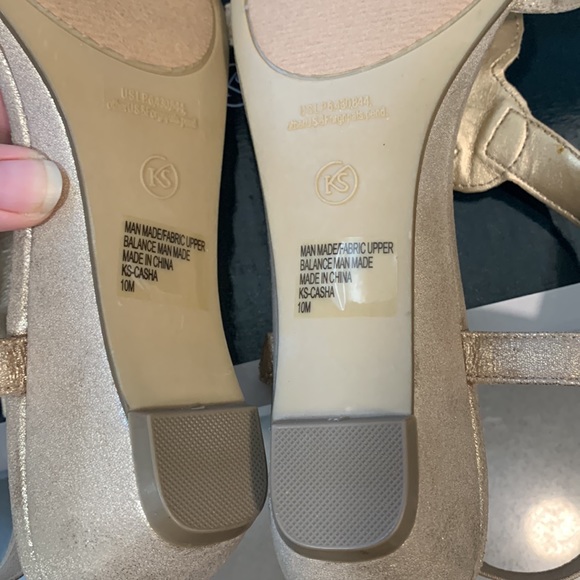 Karen Scott Casha Jewel Light Gold T Strap Wedge Heel Sandals - Picture 14 of 16